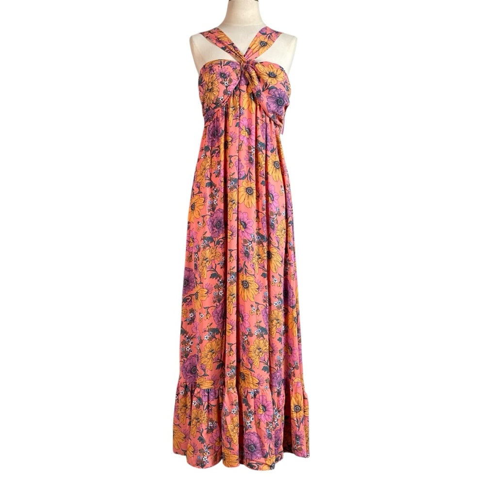 🆕 Pink Floral Maxi Dress - Picture 2 of 5